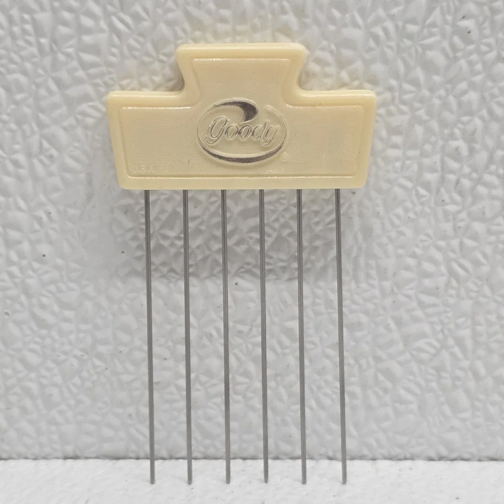 Vintage Goody Hair Lift Picks Lot of 5 Metal Prong Styling Combs USA